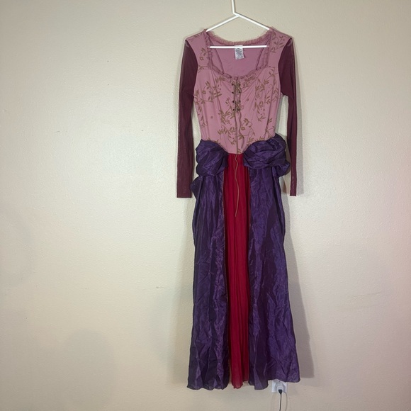 Disney Dresses & Skirts - Disney hocus pocus Sarah Sanderson Floral Pink and Purple Long Sleeve Dress S